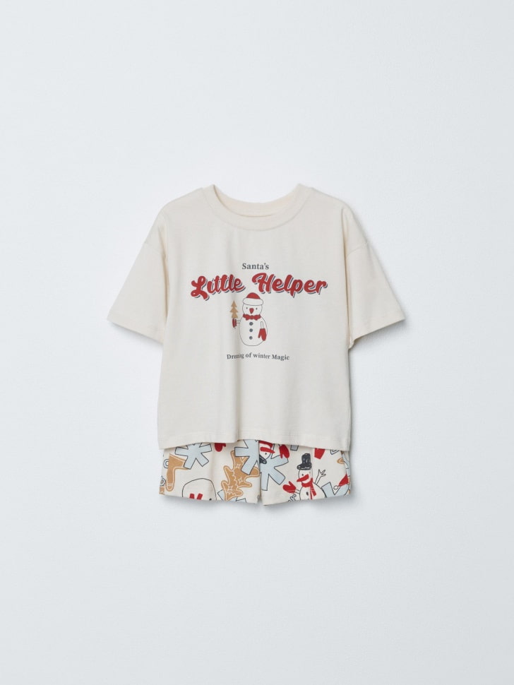 пижама с новогодним принтом для мальчиков 4680798801155 с промокодом