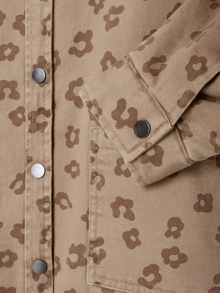 леопардовая куртка с вельветовым воротником для девочек 4680704947748 оригинал