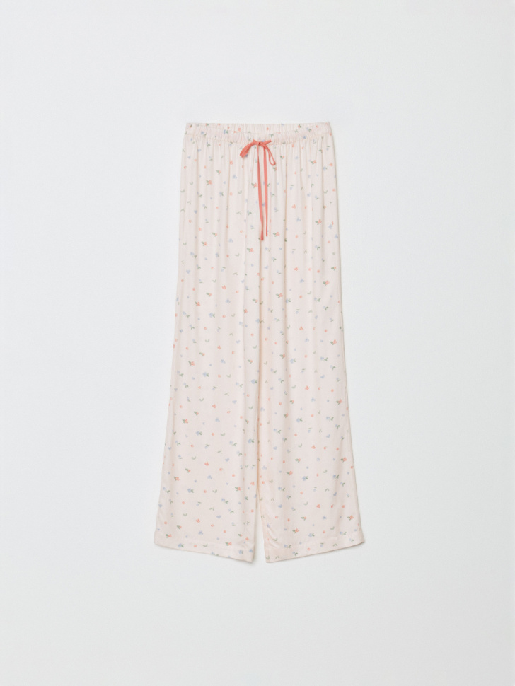 домашние брюки из струящейся вискозы с принтом 4610517324474 фотография