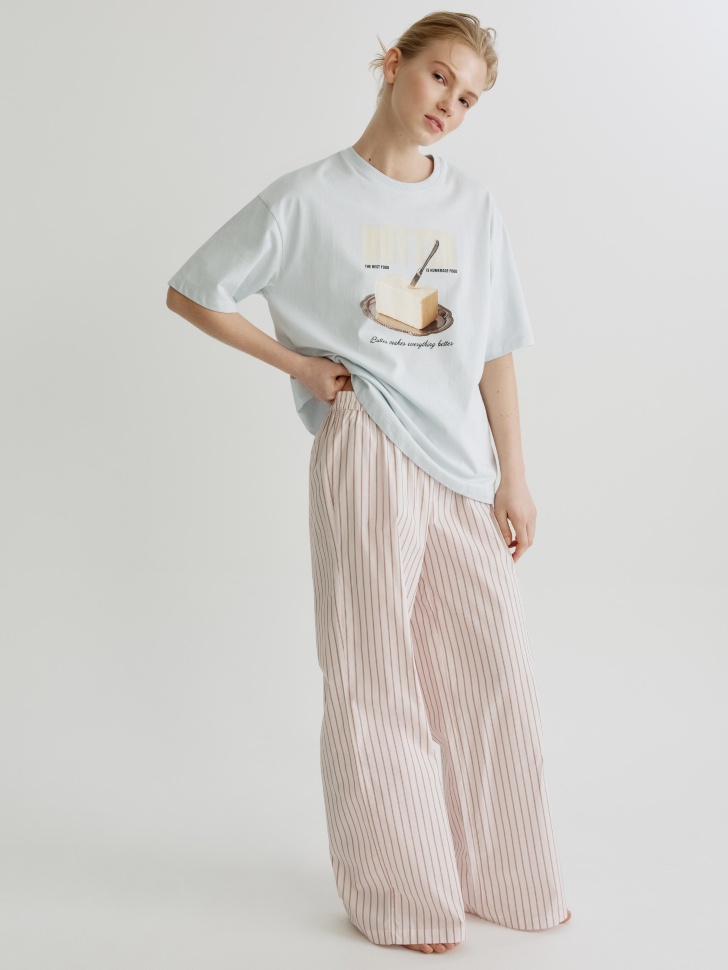 Домашние брюки SELA, розовый, арт. 41440