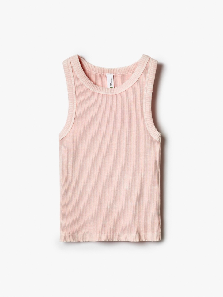 Базовый топ SELA с эффектом стирки для девочек, арт. 36996
