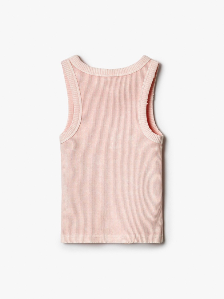 базовый топ с эффектом стирки для девочек от бренда sela вид слева