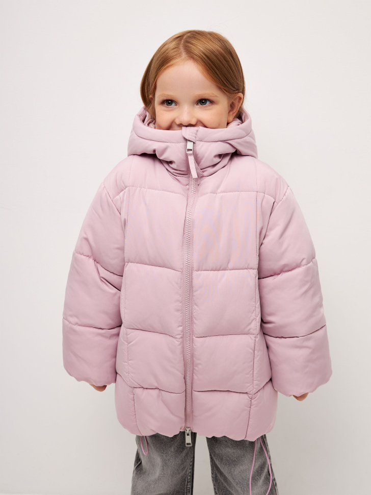 куртка для девочек (розовый, 116) sela 4680129910143 - фото 1