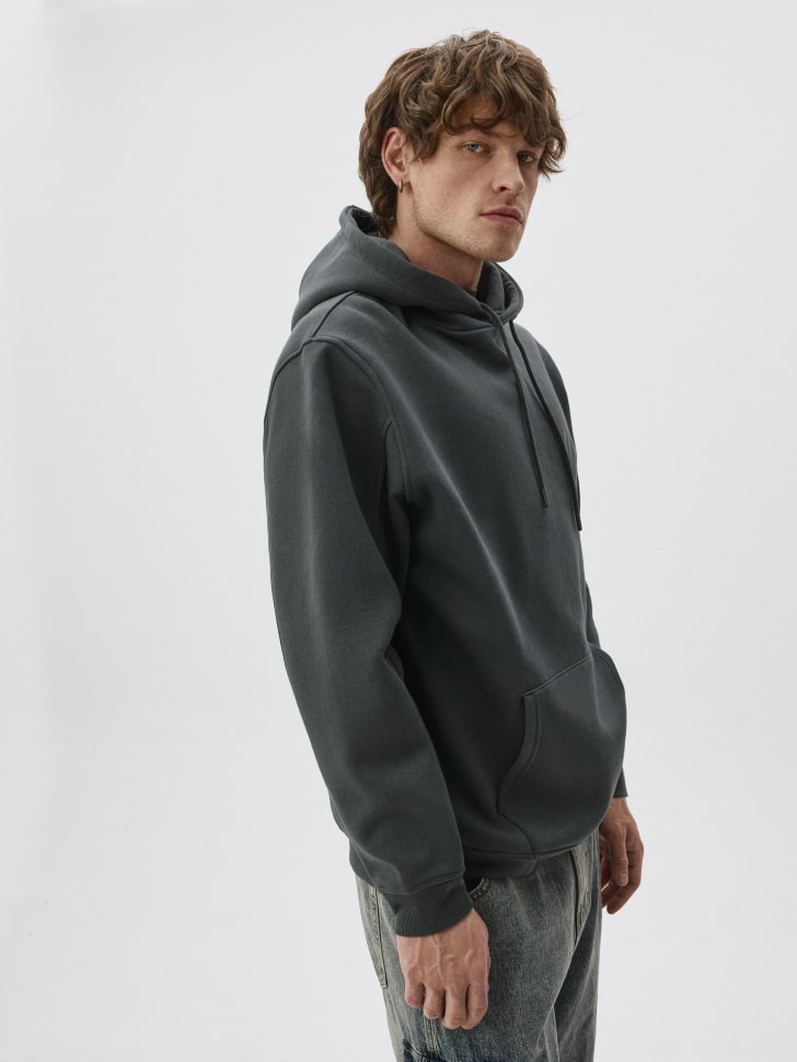 Худи REGULAR FIT из футера с начесом. Фото №4