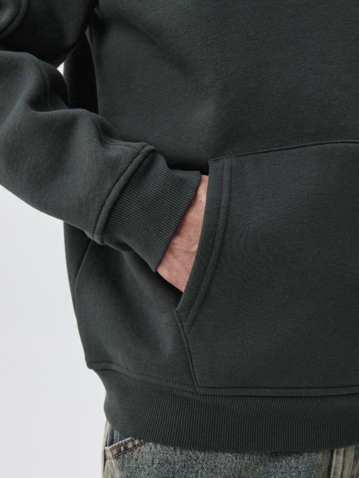 Худи REGULAR FIT из футера с начесом. Фото №6
