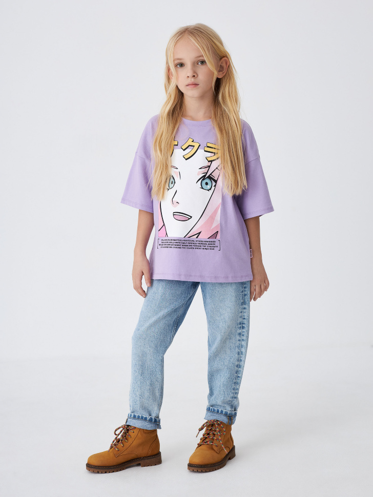 

Футболка оверсайз с принтом Naruto для девочек