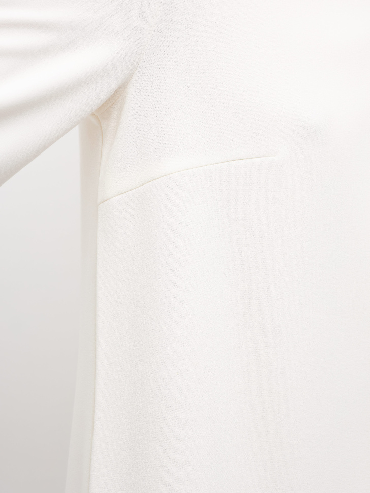 Трикотажное платье А-силуэта (белый, XS) sela 4680129732523 - фото 5