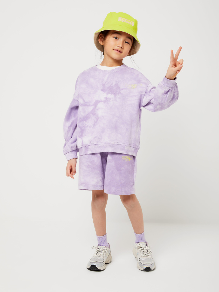 

Трикотажные шорты тай-дай для девочек, Принт