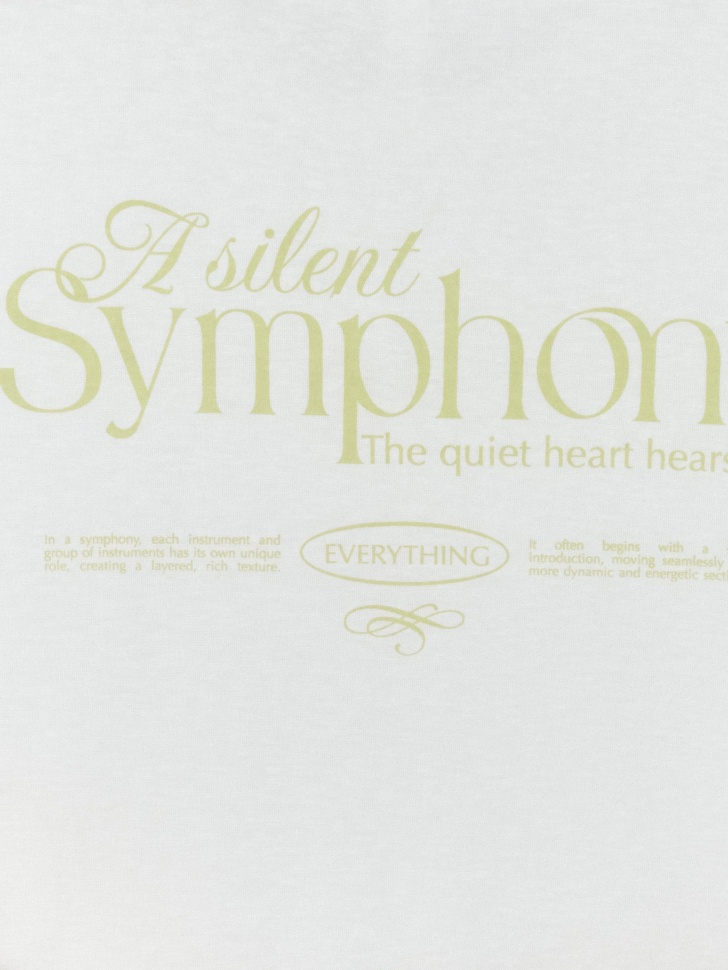 футболка с принтом из смесового тенселя по цене 1599 руб вид справа