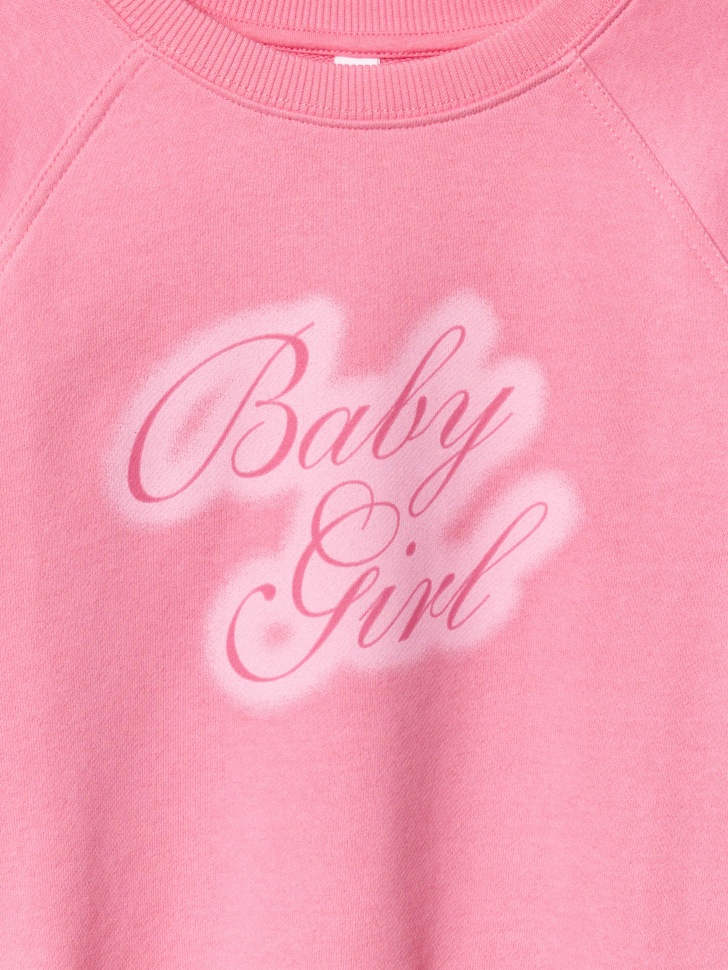 свитшт оверсайз с принтом для девочек от бренда sela вид слева