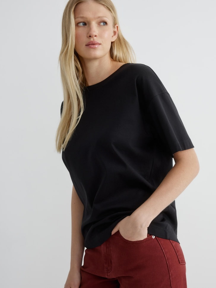 

Футболка оверсайз из мерсеризованного хлопка, SL5811010217