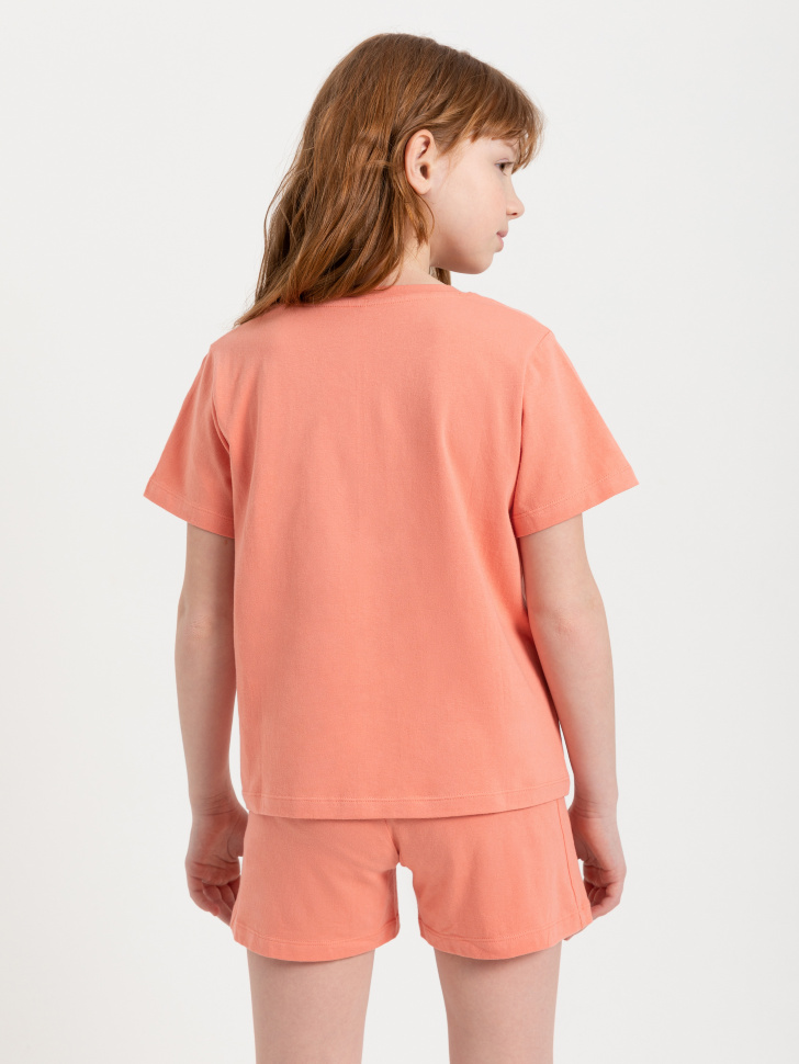 Трикотажная пижама для девочек (оранжевый, 134-140 (10-11 YEARS)) sela 4603374535817 - фото 5