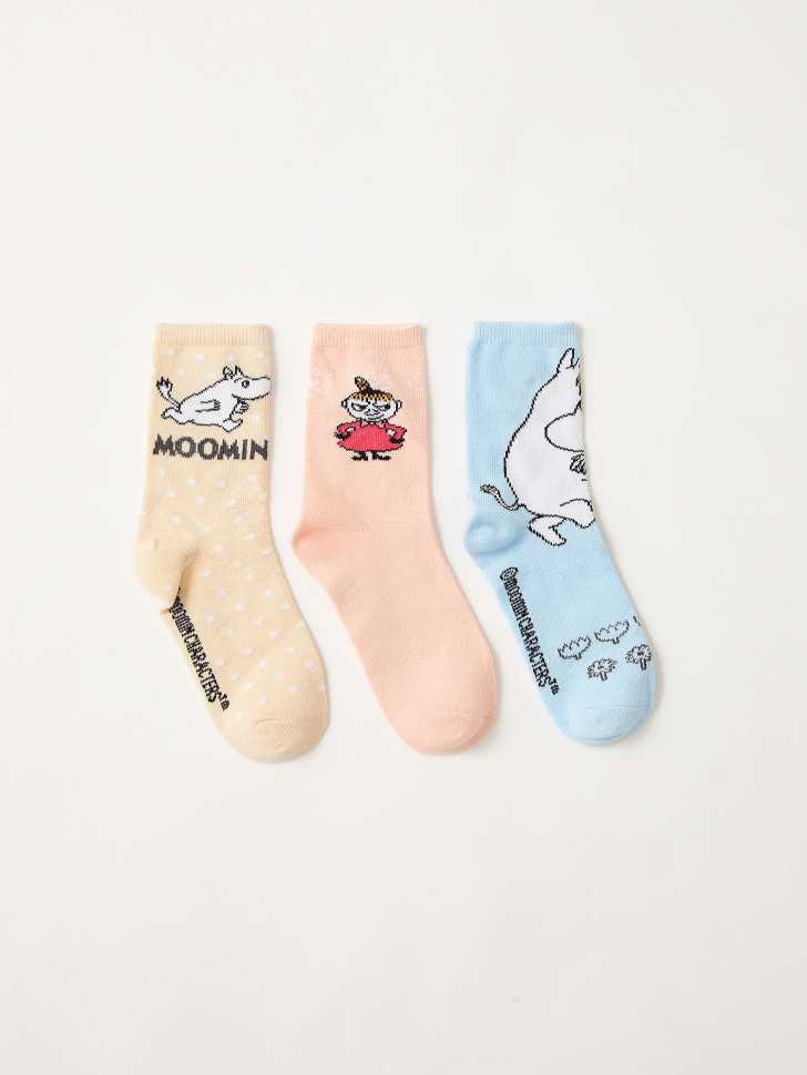 

Набор из 3 пар носков с принтом Moomin Муми Тролль для девочек, Принт