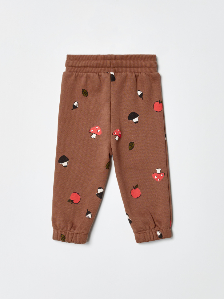 утепленные джоггеры с принтом для малышей от бренда sela вид слева