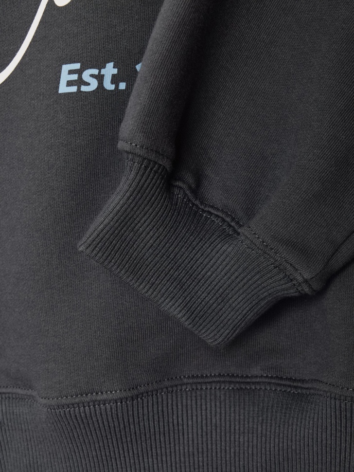 свитшот с принтом для девочек из хлопка спереди