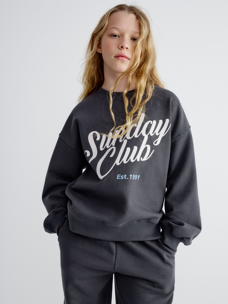 Свитшот SELA для девочек с принтом, арт. 33760