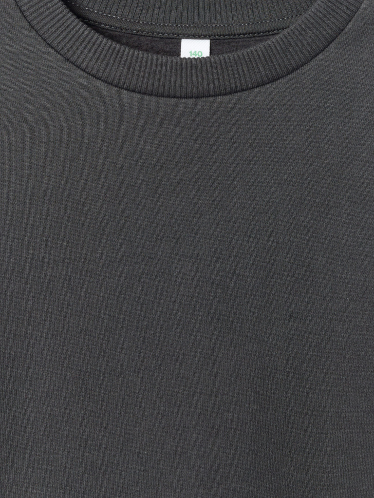 базовый свитшот оверсайз детский из хлопка спереди