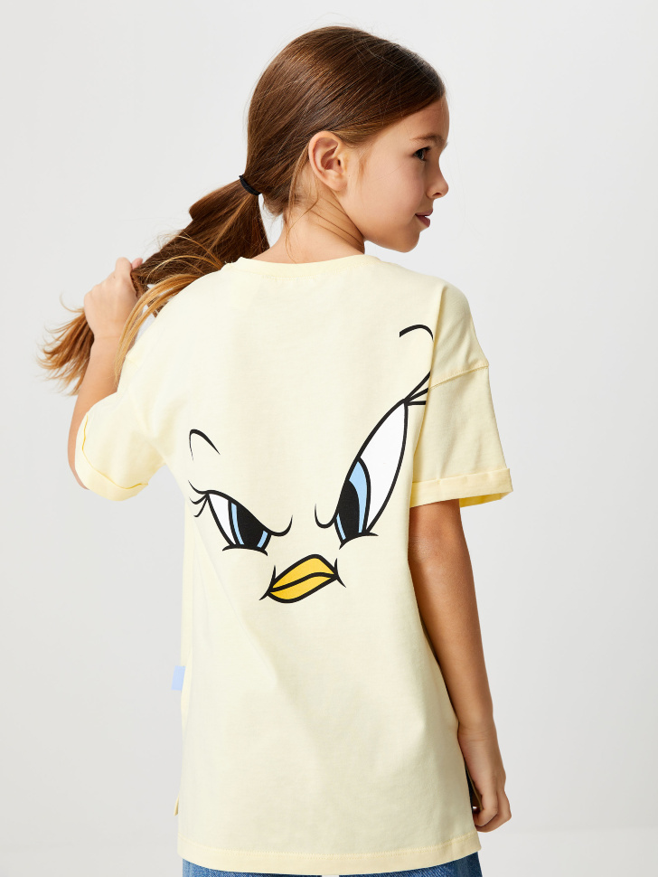 

Футболка с принтом Looney Tunes для девочек, Желтый