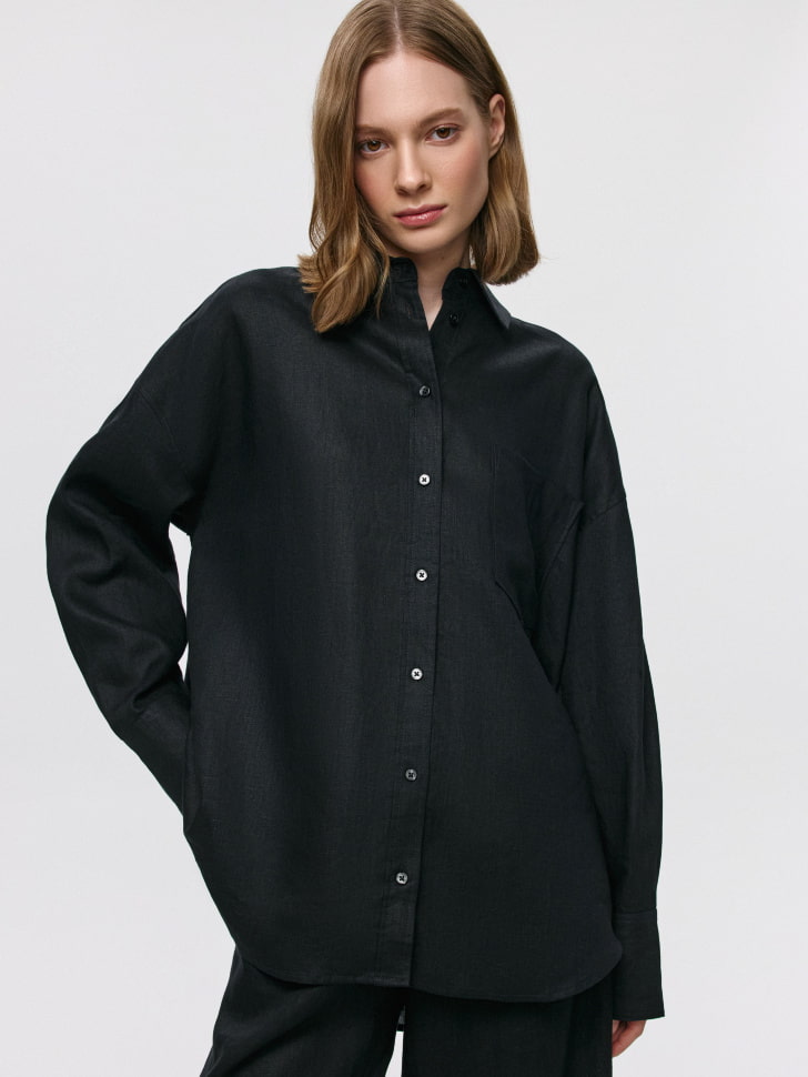 

Рубашка оверсайз из 100% премиального льна