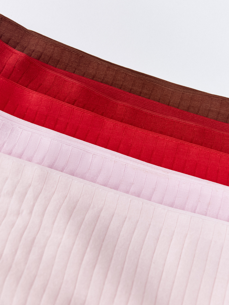 набор из 5 трусов-слипов из хлопка спереди