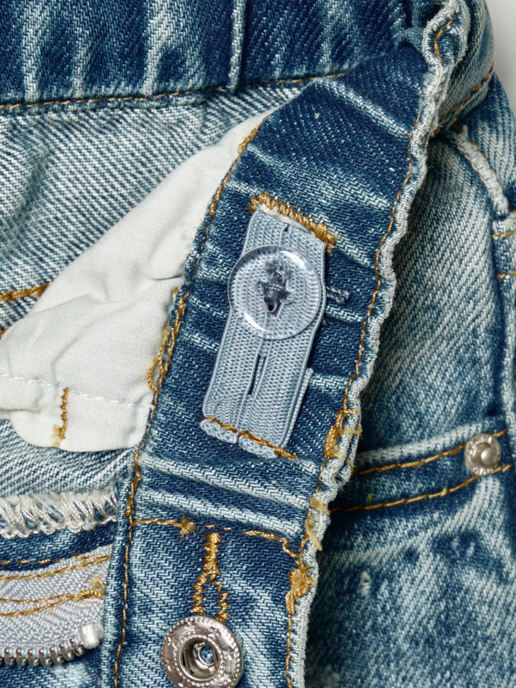 зауженные джинсы на резинке для мальчиков из россии вид сбоку