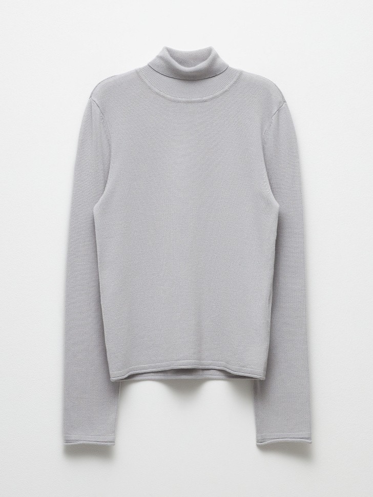 

Вязаная водолазка для девочек, Серый