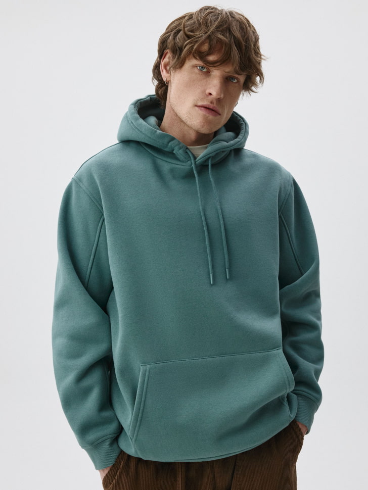 Худи REGULAR FIT из футера с начесом. Фото №4