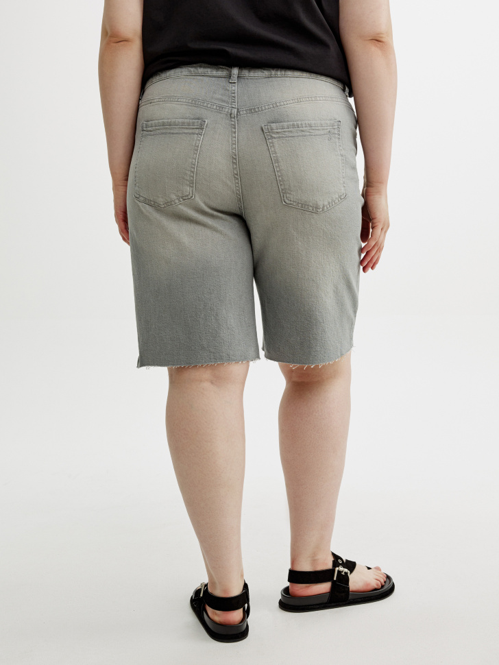джинсовые шорты бермуды с высокой посадкой по цене 2599 руб вид справа