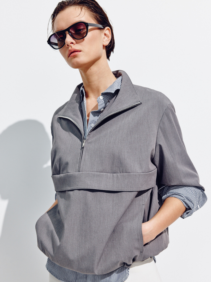 Куртка-анорак SELA оверсайз, серый, арт. 45014