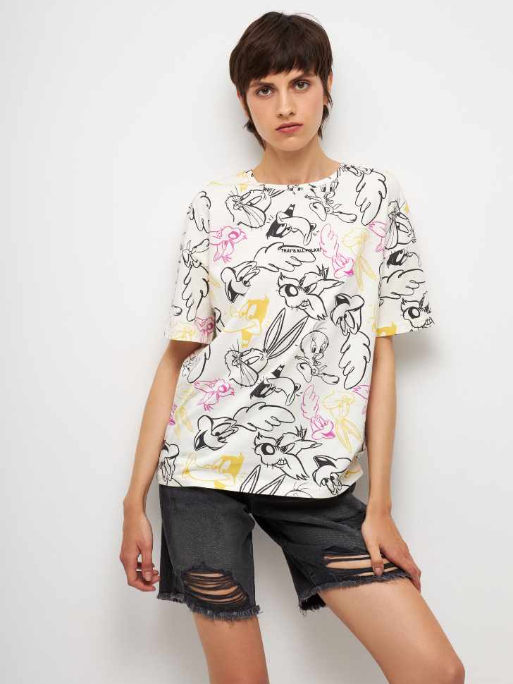 

Футболка DIANA OVERSIZE FIT с принтом Looney Tunes, Принт