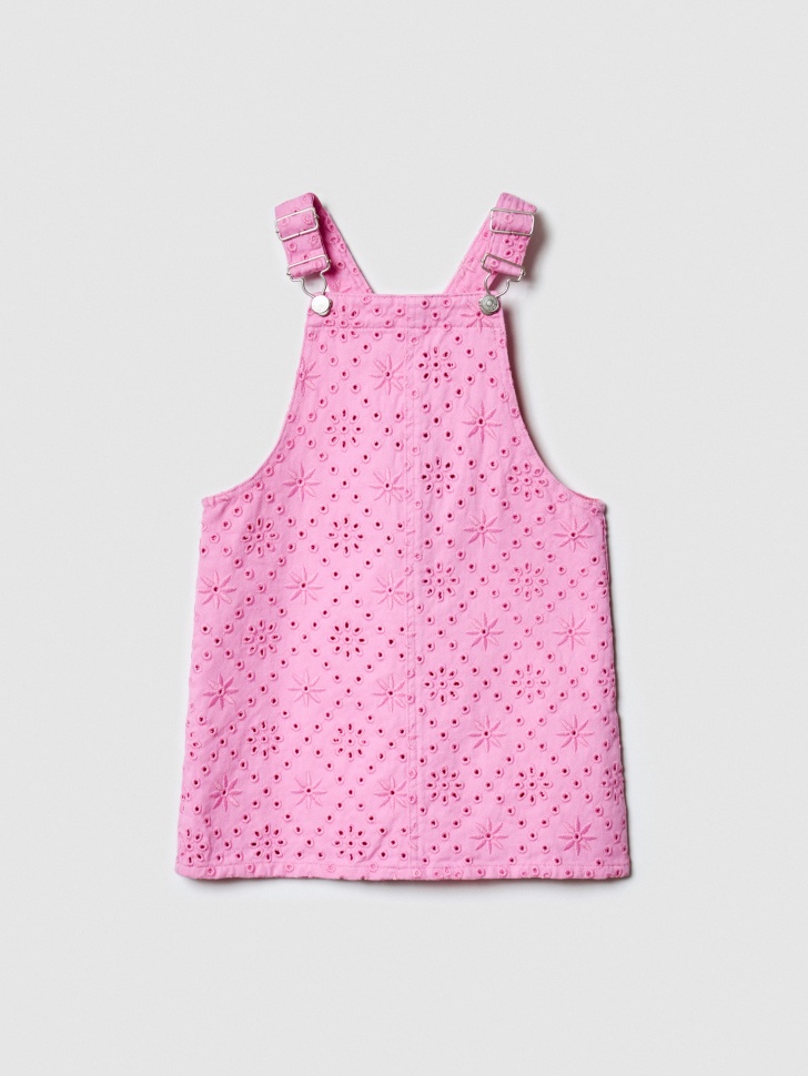 джинсовый сарафан с вышивкой для девочек по цене 2299 руб вид справа