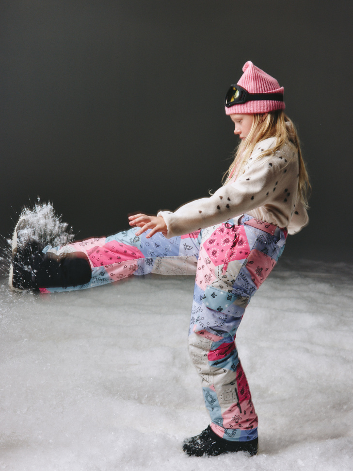 Горнолыжные брюки для девочек, разноцветный, арт. 1724