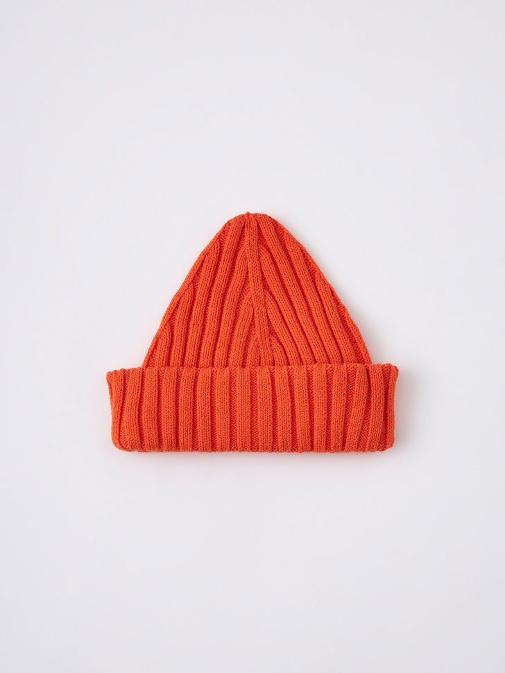 Базовая шапка с отворотом детская (оранжевый, 52)