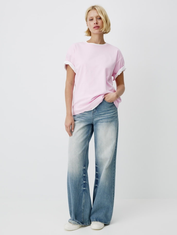 футболка оверсайз из мерсеризованного хлопка 4610517087959 по акции