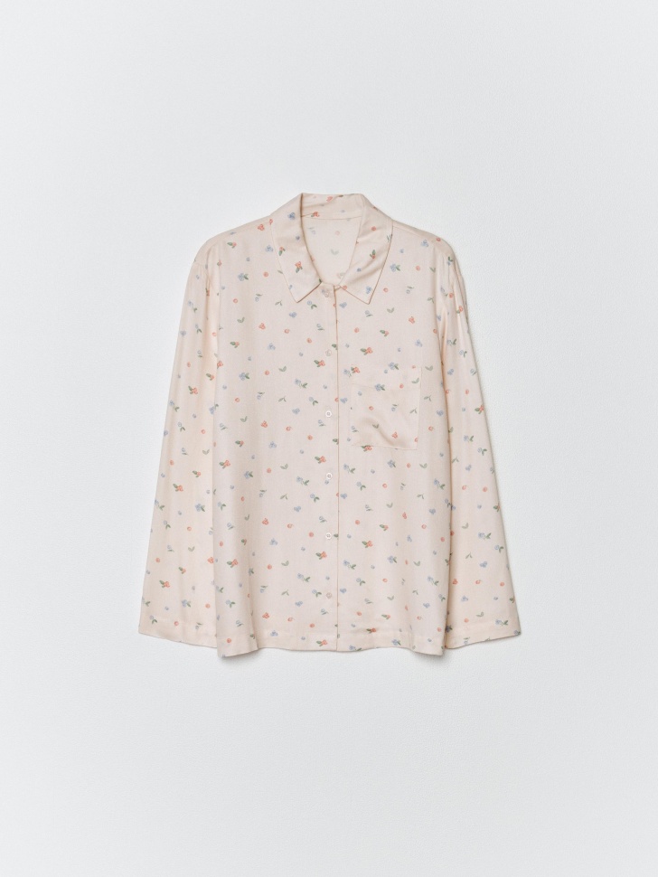 домашняя рубашка из струящейся вискозы с принтом 4610517324511 фотография