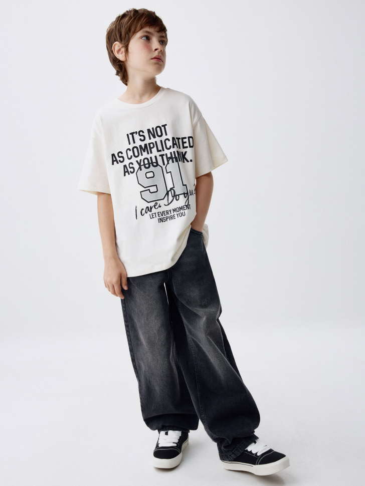 футболка оверсайз с принтом для мальчиков 4680798617145 по акции