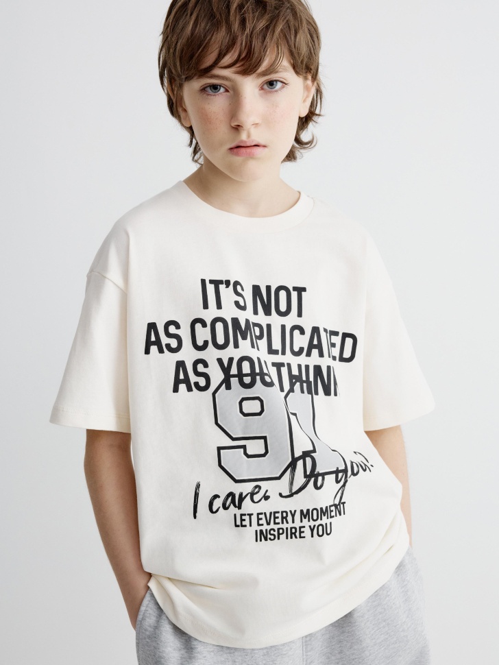 Футболка оверсайз с принтом, арт. 32065