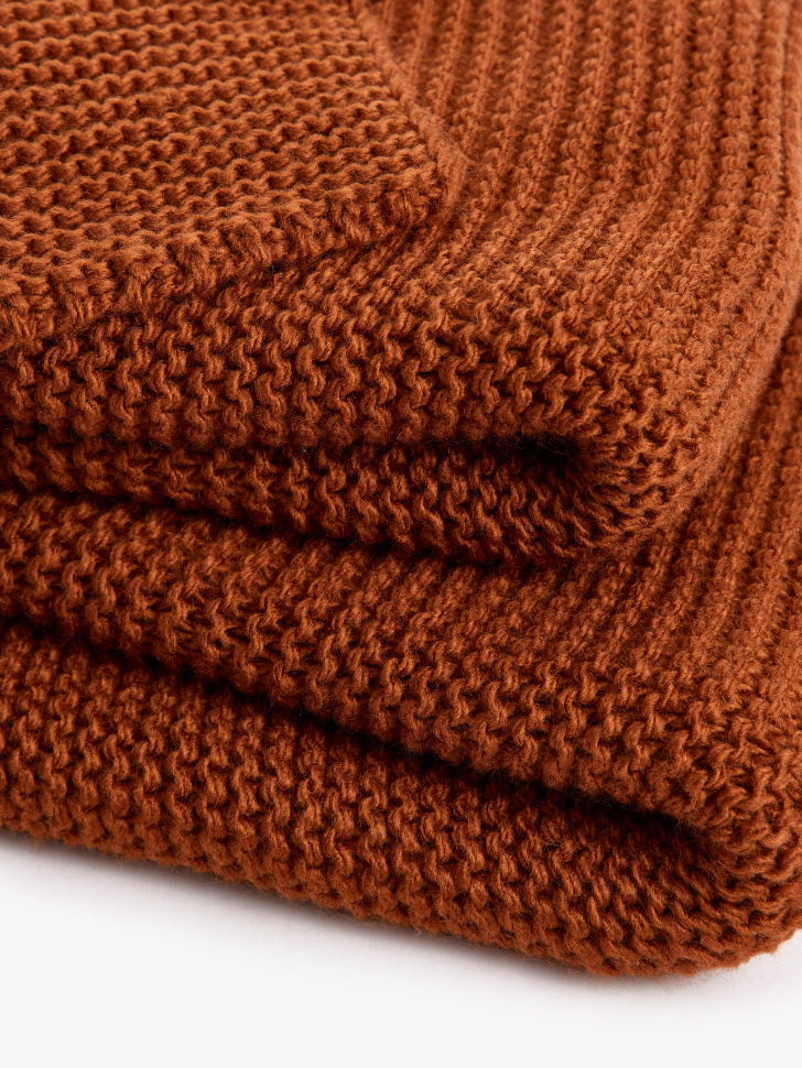 вязаный плед из россии вид сбоку