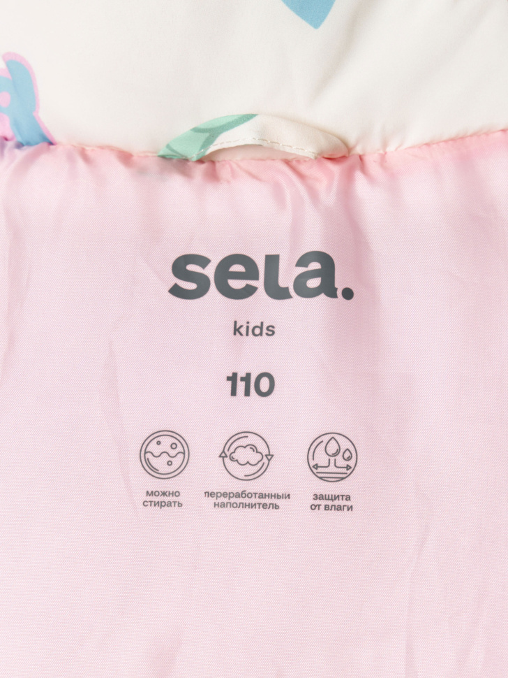 демисезонная куртка с принтом для девочек по цене 3499 руб вид справа