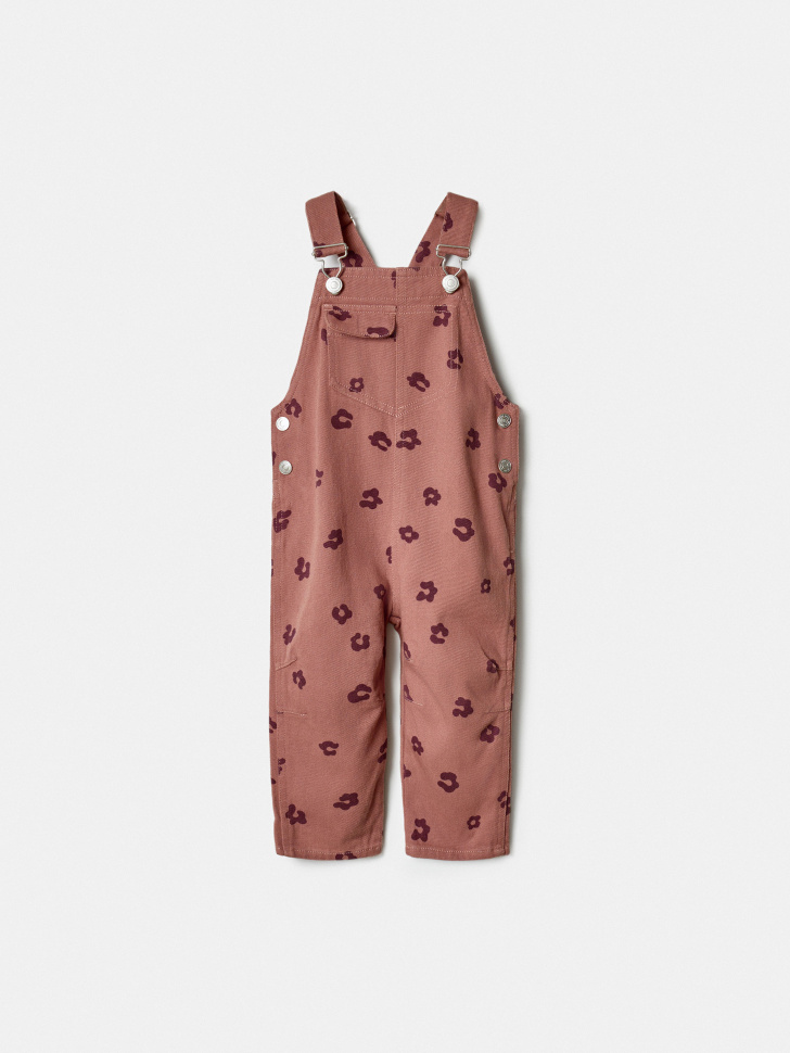 Джинсовый комбинезон SELA с принтом для малышей, розовый, арт. 41365