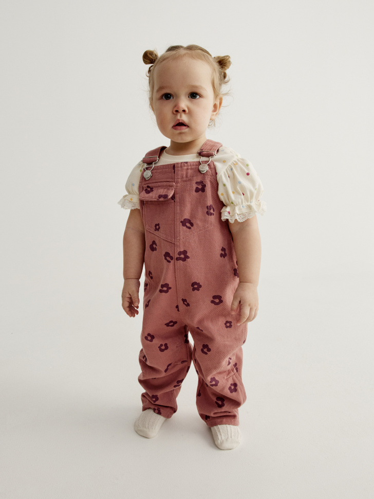 

Джинсовый комбинезон с принтом для малышей, SL6803001703