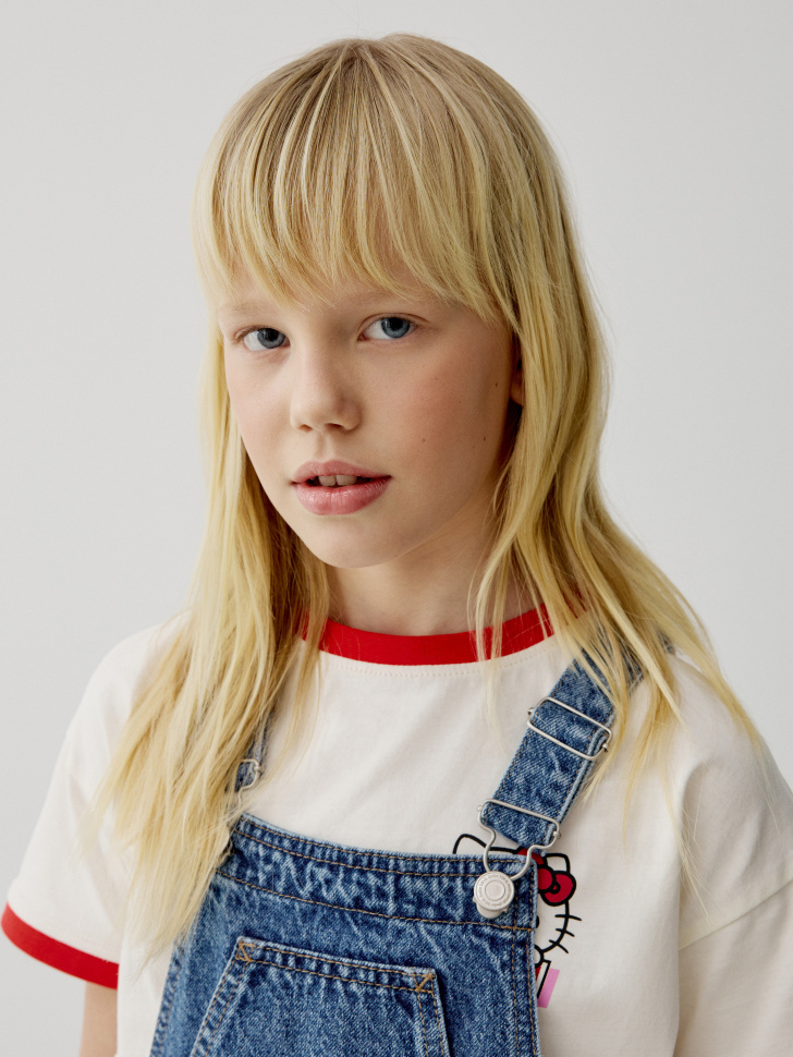 джинсовый комбинезон для девочек из россии вид сбоку