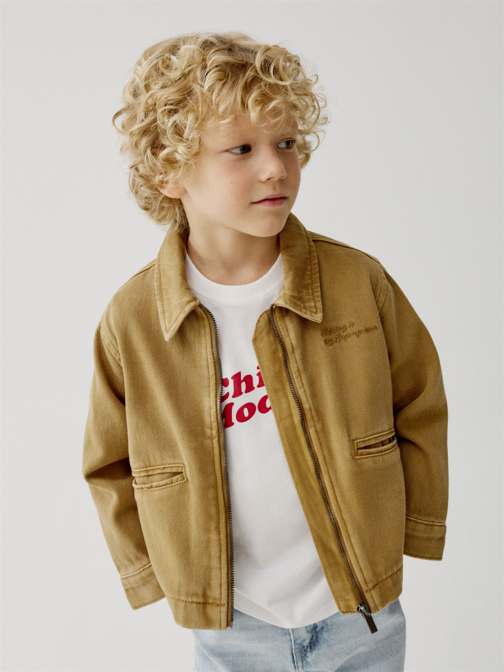 

Джинсовая куртка на молнии для мальчиков, SL6804061121