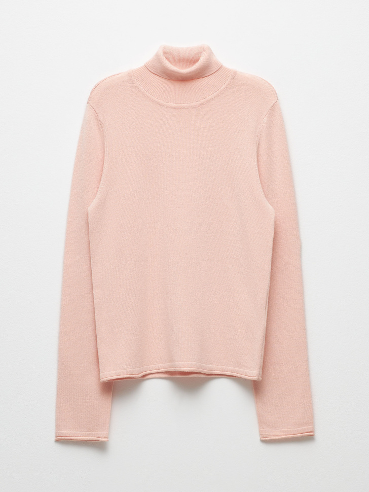 

Вязаная водолазка для девочек, Розовый