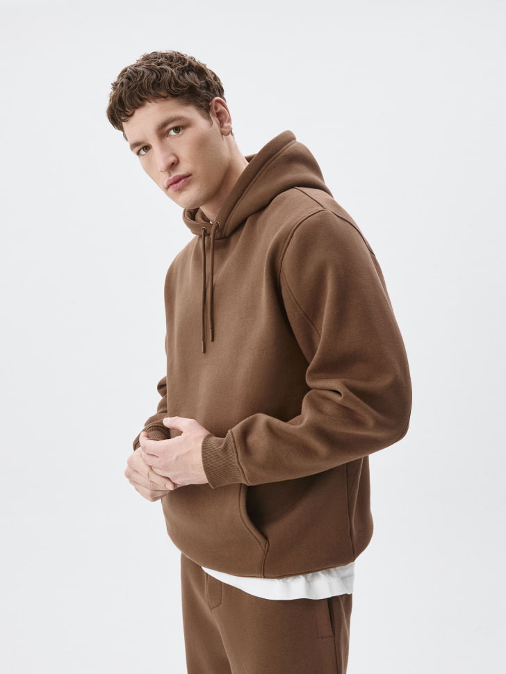 Худи REGULAR FIT из футера с начесом. Фото №5