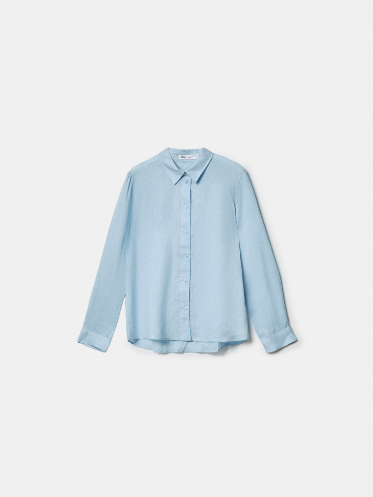 Рубашка оверсайз Sela из льна, голубой, арт. 52347