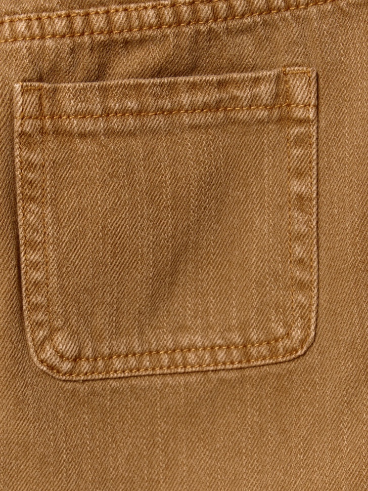 джинсовые шорты из твила для мальчиков из хлопка спереди