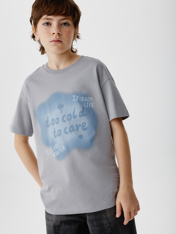 

Футболка оверсайз с принтом детская, SL5810070202