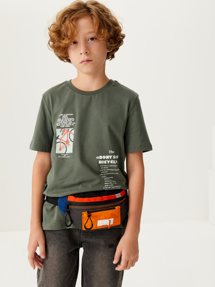 

Футболка с принтом для мальчиков, Зеленый