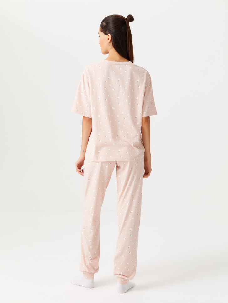 Пижама с принтом (розовый, XS) от Sela